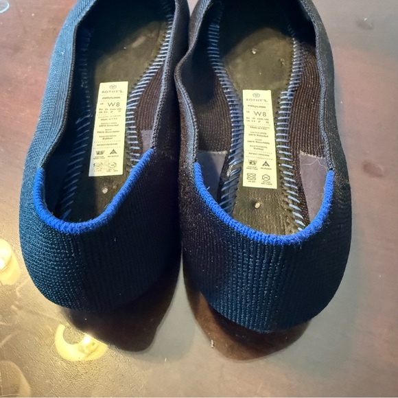 Rothy's The Point Black Flat Ballet Shoes Size 8 Missing Insoles - Picture 6 of 8